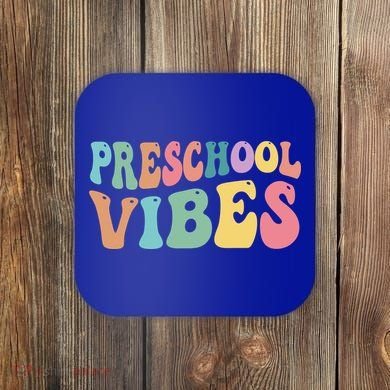 Preschool Vibes Retro 80s Pre School Coaster