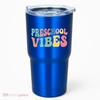 Preschool Vibes Retro 80s Pre School Tumbler thumb 0
