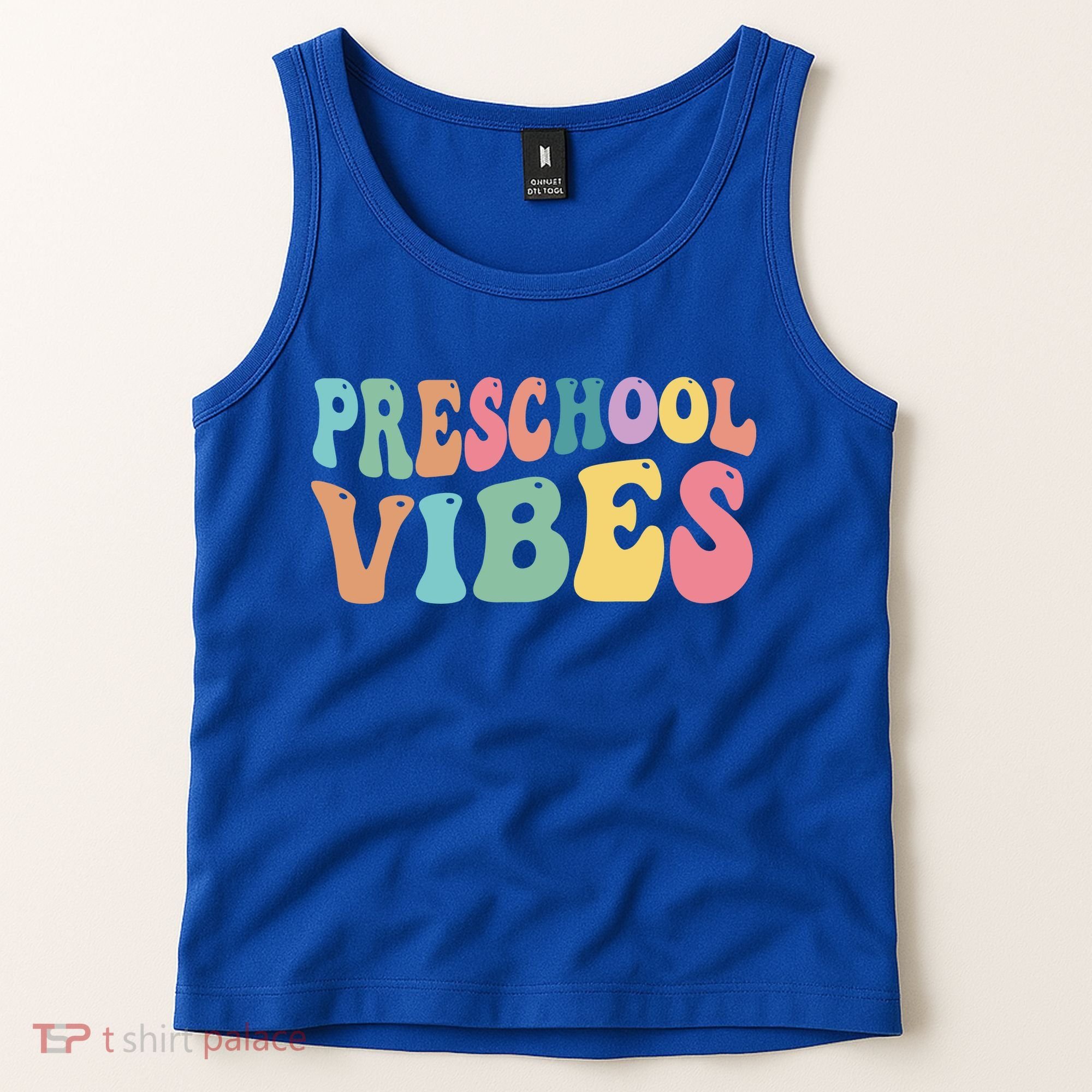 Preschool Vibes Retro 80s Pre School Tank Top