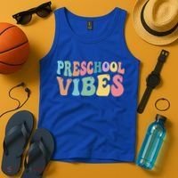 Preschool Vibes Retro 80s Pre School Tank Top thumb 4