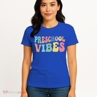 Preschool Vibes Retro 80s Pre School Women's T-Shirt thumb 4