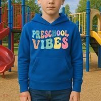 Preschool Vibes Retro 80s Pre School Kids Hoodie thumb 2