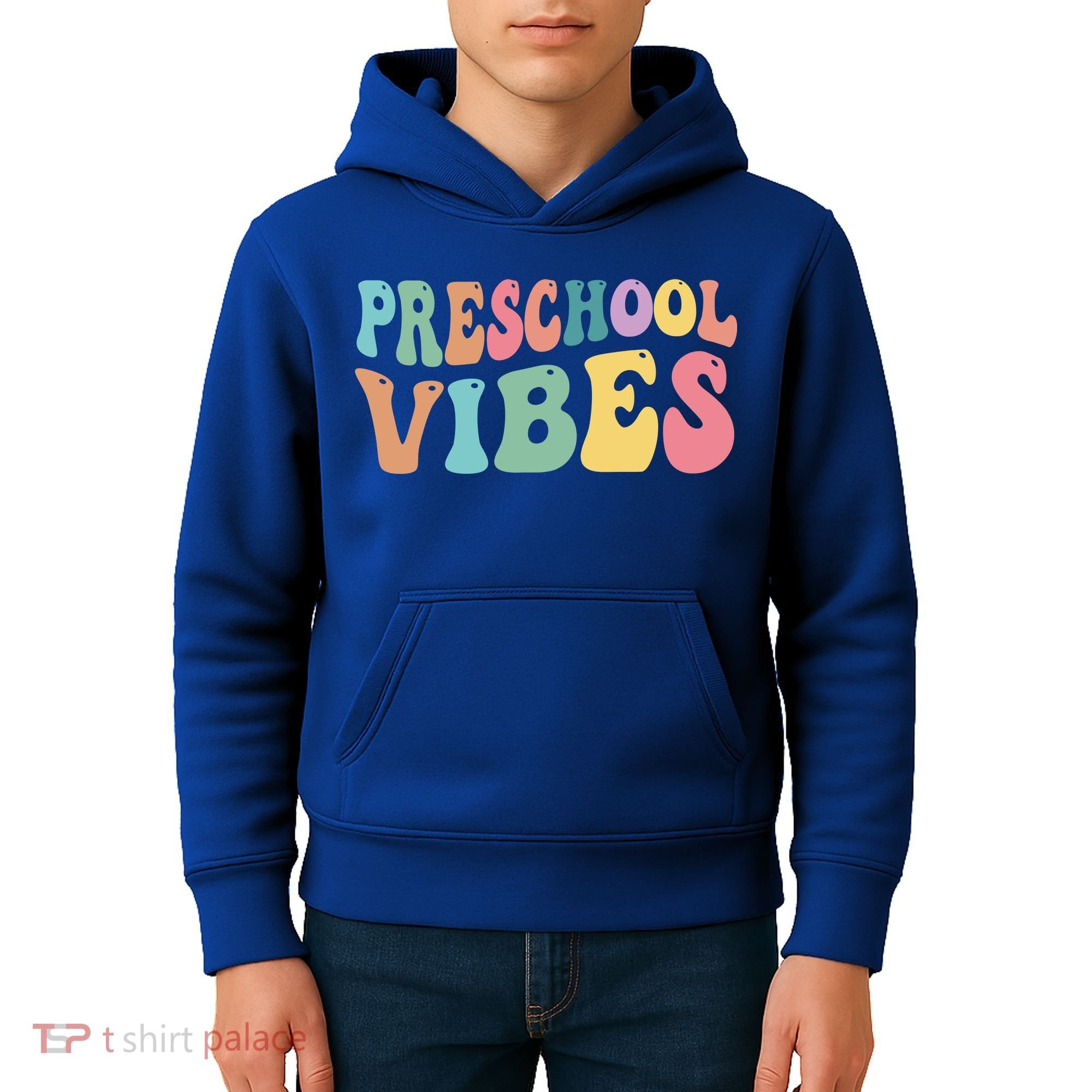 Preschool Vibes Retro 80s Pre School Kids Hoodie