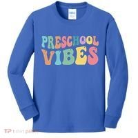 Preschool Vibes Retro 80s Pre School Kids Long Sleeve Shirt thumb 0