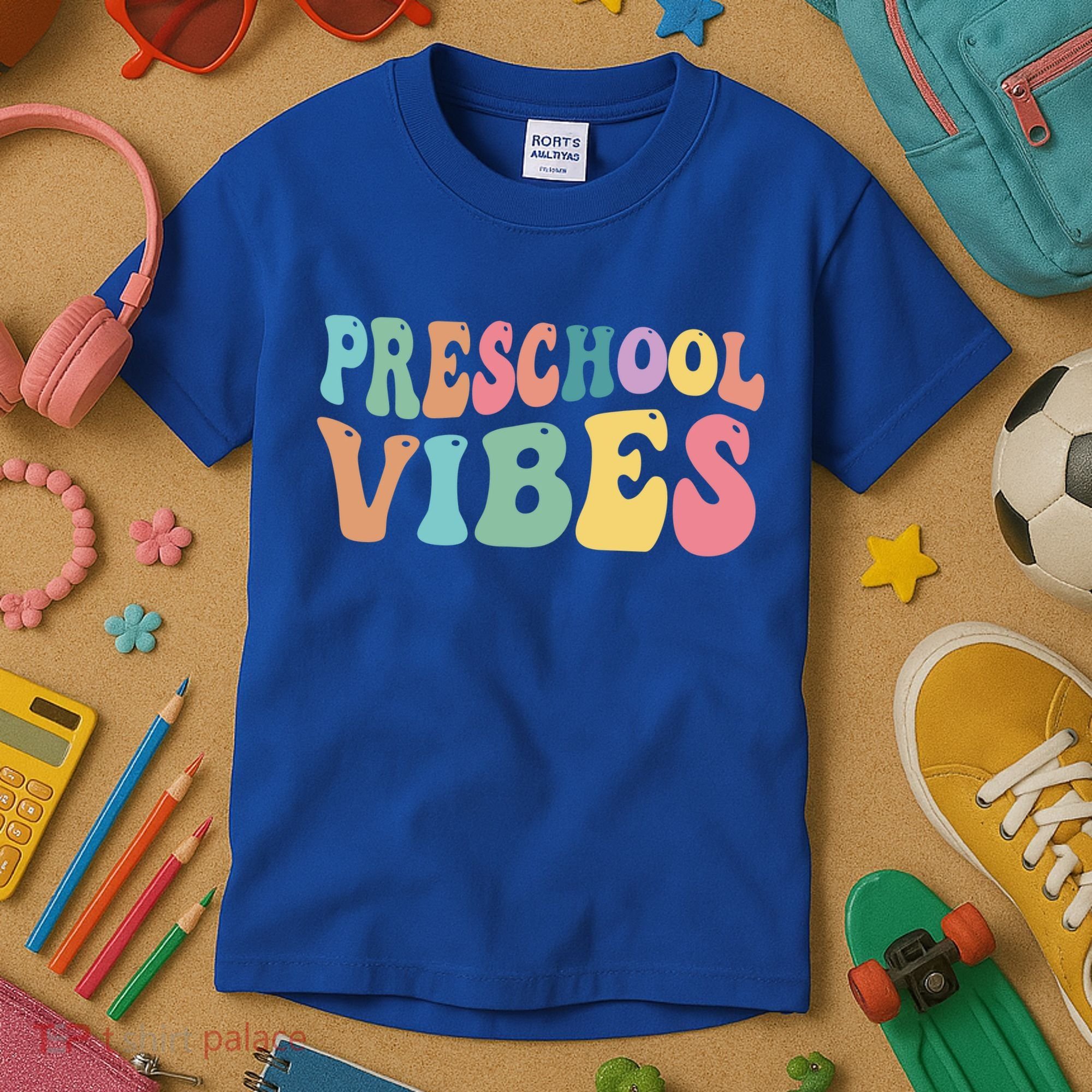 Preschool Vibes Retro 80s Pre School Kids T-Shirt