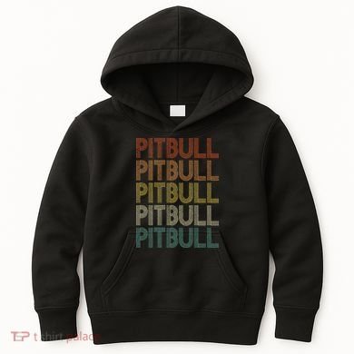 Pitbull Vintage Retro Kids Hoodie