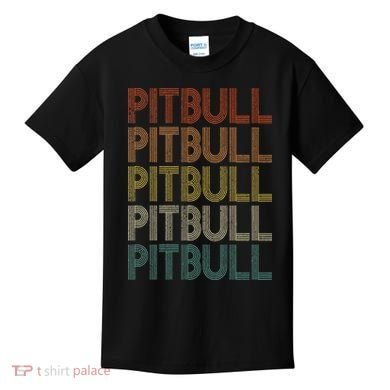 Pitbull Vintage Retro Kids T-Shirt