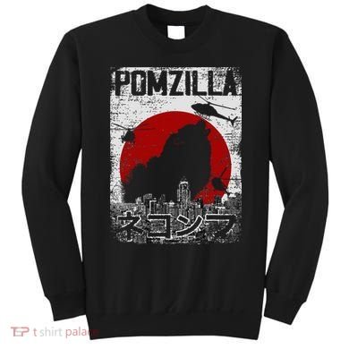 Pomzilla Vintage Retro Pomeranian Dog Sweatshirt