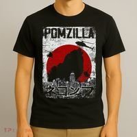 Pomzilla Vintage Retro Pomeranian Dog T-Shirt thumb 3