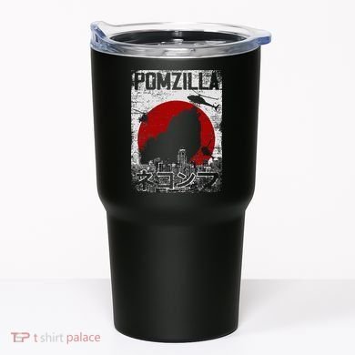 Pomzilla Vintage Retro Pomeranian Dog Tumbler