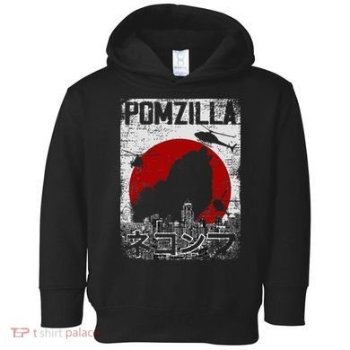 Pomzilla Vintage Retro Pomeranian Dog Toddler Hoodie