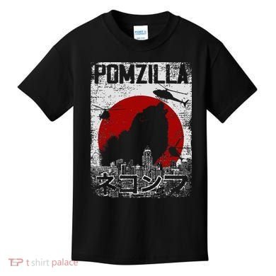 Pomzilla Vintage Retro Pomeranian Dog Kids T-Shirt