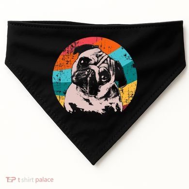 Pug Vintage Style Meaningful Gift Idea USA-Made Doggie Bandana