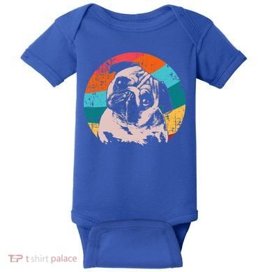Pug Vintage Style Meaningful Gift Idea Baby Bodysuit