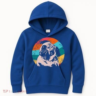 Pug Vintage Style Meaningful Gift Idea Kids Hoodie