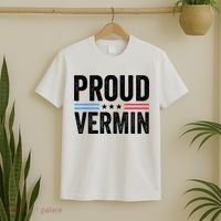 Proud Vermin Simple Word Text Only Vintage Distress T-Shirt thumb 2