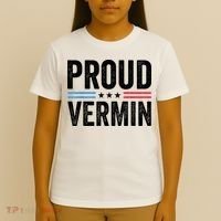 Proud Vermin Simple Word Text Only Vintage Distress T-Shirt thumb 4