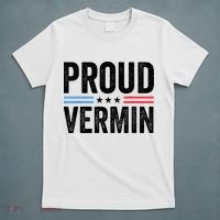 Proud Vermin Simple Word Text Only Vintage Distress T-Shirt thumb 5