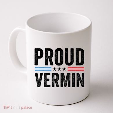 Proud Vermin Simple Word Text Only Vintage Distress Coffee Mug
