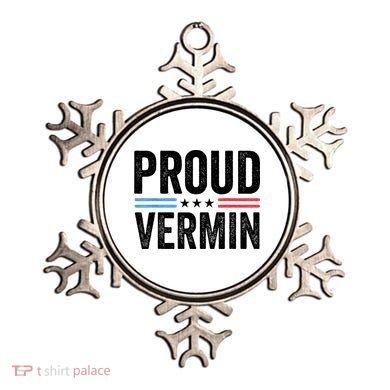 Proud Vermin Simple Word Text Only Vintage Distress Ornament