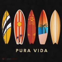 Pura Vida Surfboards Costa Rica Surfing Ladies PosiCharge Tri-Blend Wicking Tank thumb 2