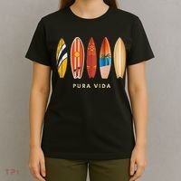Pura Vida Surfboards Costa Rica Surfing T-Shirt thumb 4