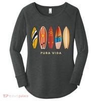 Pura Vida Surfboards Costa Rica Surfing Women's Perfect Tri Tunic Long Sleeve Shirt thumb 0