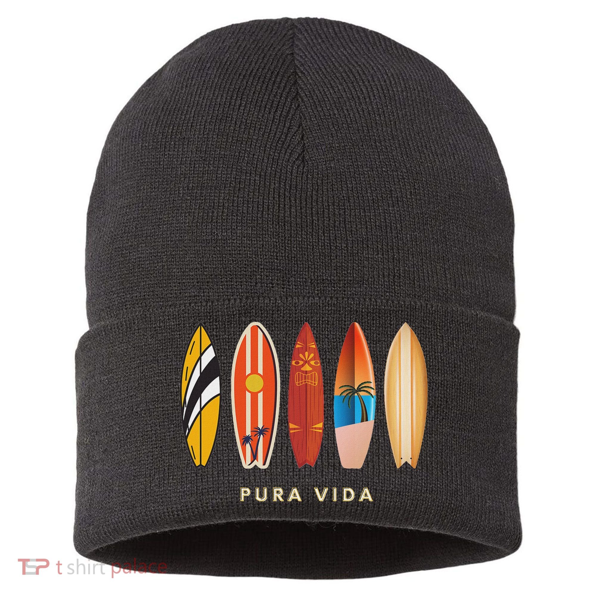 Pura Vida Surfboards Costa Rica Surfing Sustainable Knit Beanie