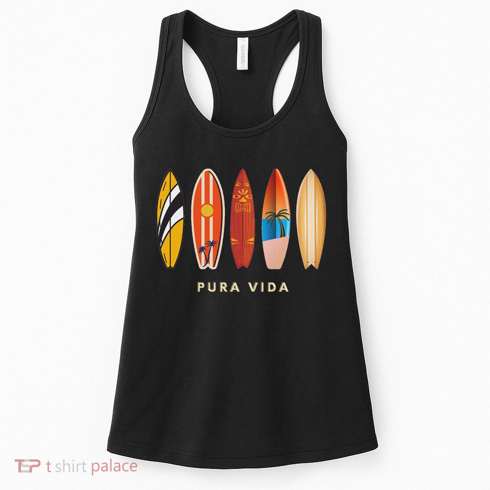 Pura Vida Surfboards Costa Rica Surfing Women's Tank Top