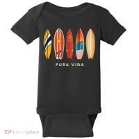 Pura Vida Surfboards Costa Rica Surfing Baby Bodysuit thumb 0