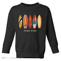 Pura Vida Surfboards Costa Rica Surfing Toddler Sweatshirt thumb 0