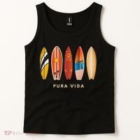 Pura Vida Surfboards Costa Rica Surfing Tank Top thumb 2