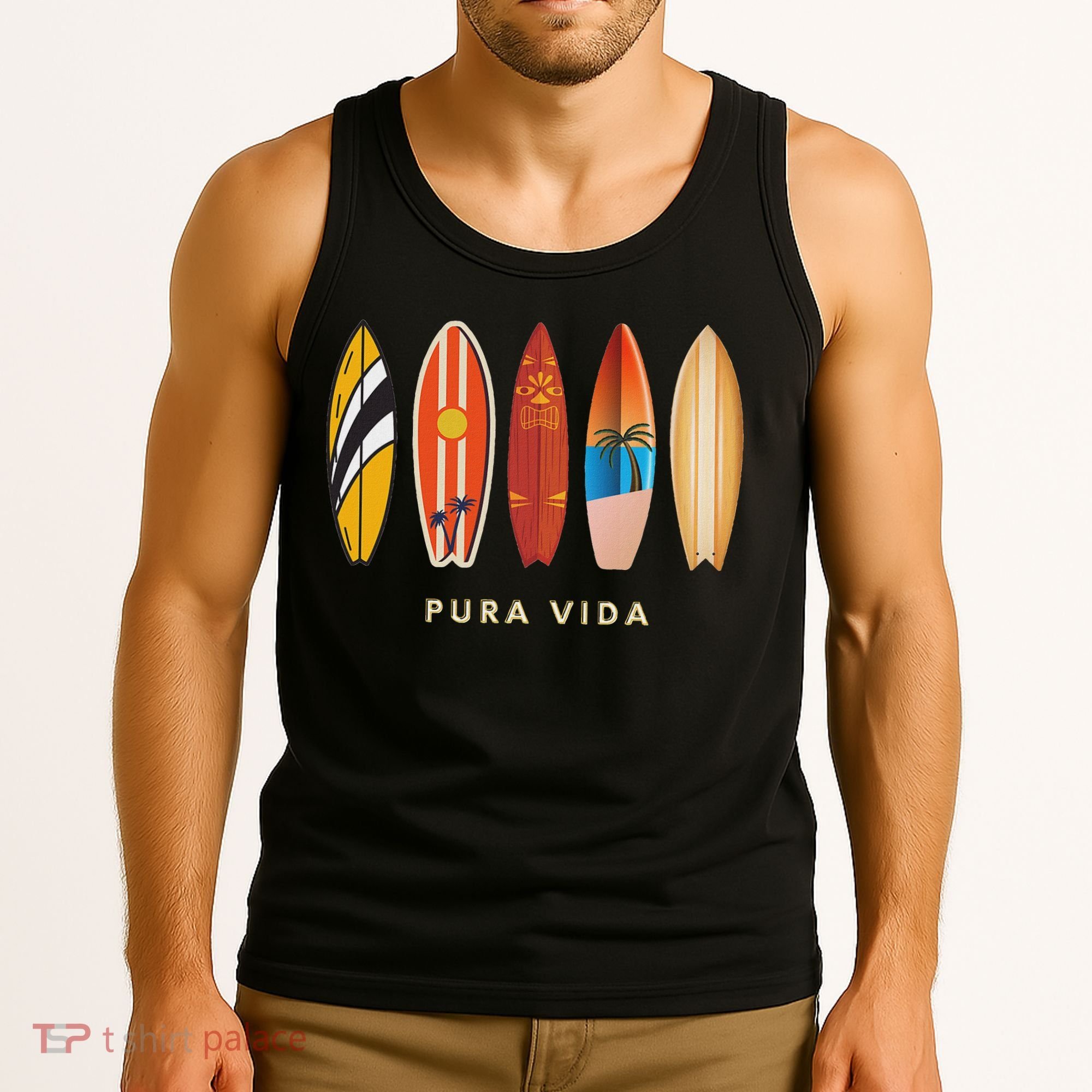 Pura Vida Surfboards Costa Rica Surfing Tank Top