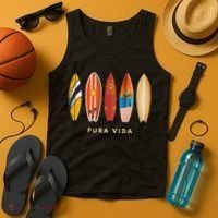 Pura Vida Surfboards Costa Rica Surfing Tank Top thumb 4