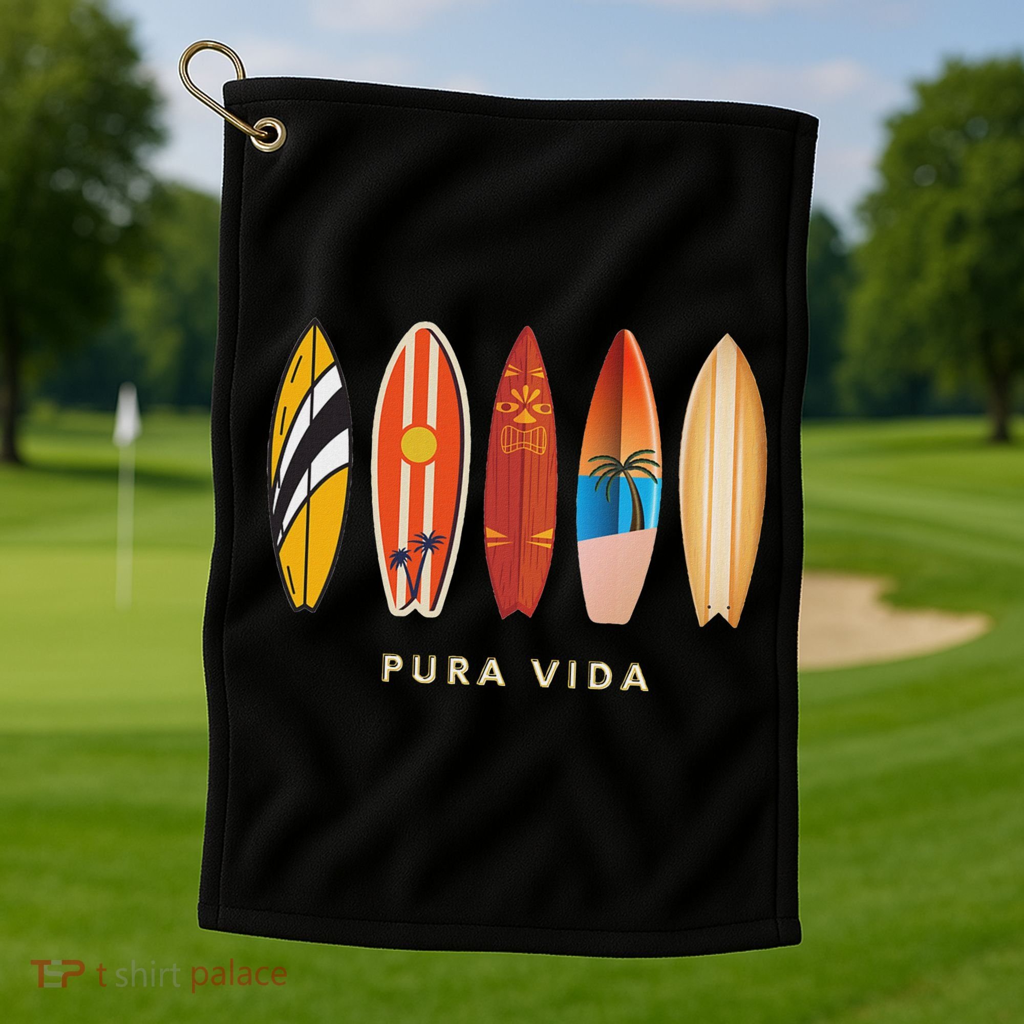 Pura Vida Surfboards Costa Rica Surfing Golf Towel