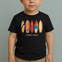 Pura Vida Surfboards Costa Rica Surfing Toddler T-Shirt thumb 2