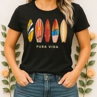Pura Vida Surfboards Costa Rica Surfing Women's T-Shirt thumb 2