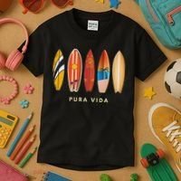 Pura Vida Surfboards Costa Rica Surfing Kids T-Shirt thumb 3