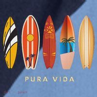 Pura Vida Surfboards Costa Rica Surfing Raglan Baseball Sleeve Shirt thumb 2