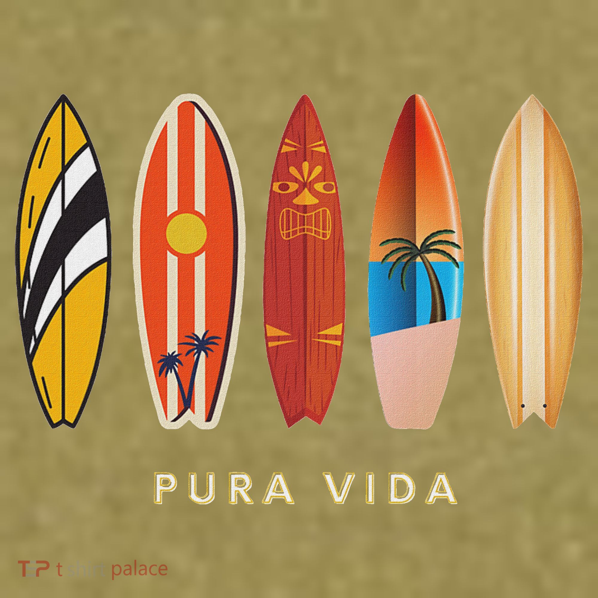 Pura Vida Surfboards Costa Rica Surfing Garment-Dyed Women's Muscle Tee