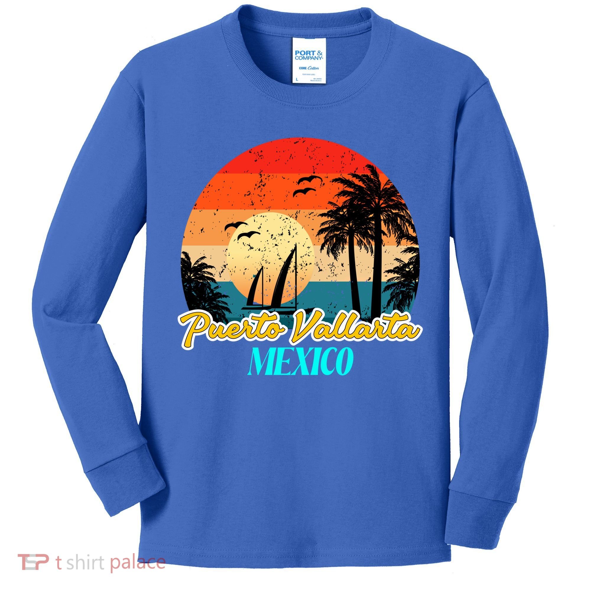 Puerto Vallarta Souvenirs Mexico Vacation Vacay Mode Great Gift Kids Long Sleeve Shirt