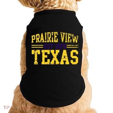 Prairie View Texas Prairie Gift Distressed Doggie Tank