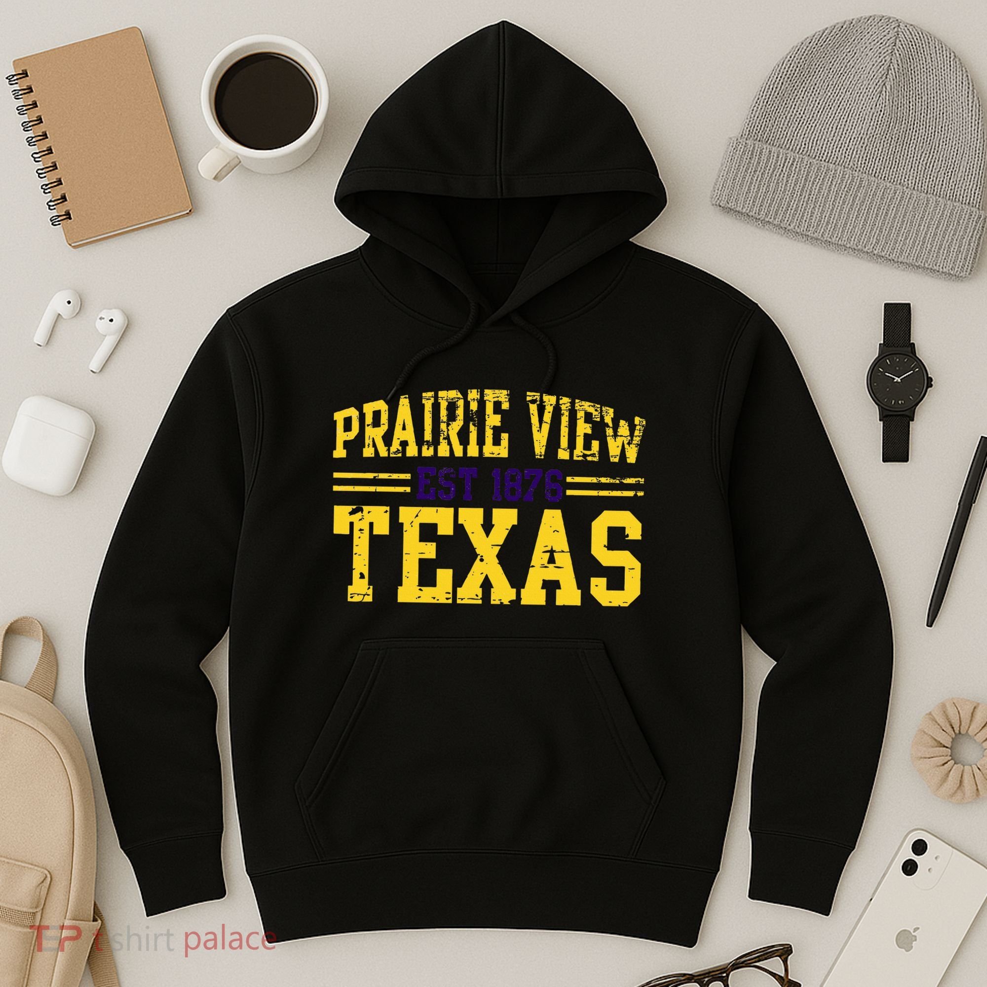 Prairie View Texas Prairie Gift Distressed Hoodie
