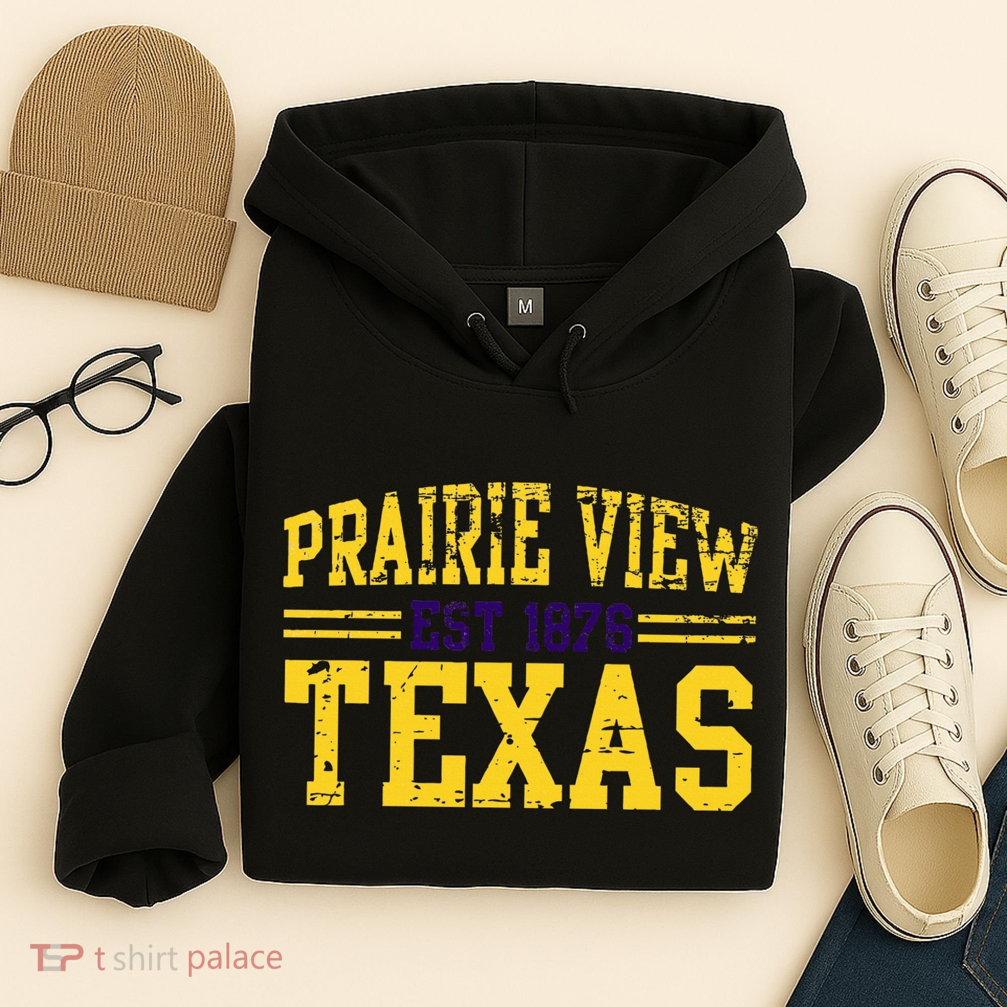 Prairie View Texas Prairie Gift Distressed Hoodie