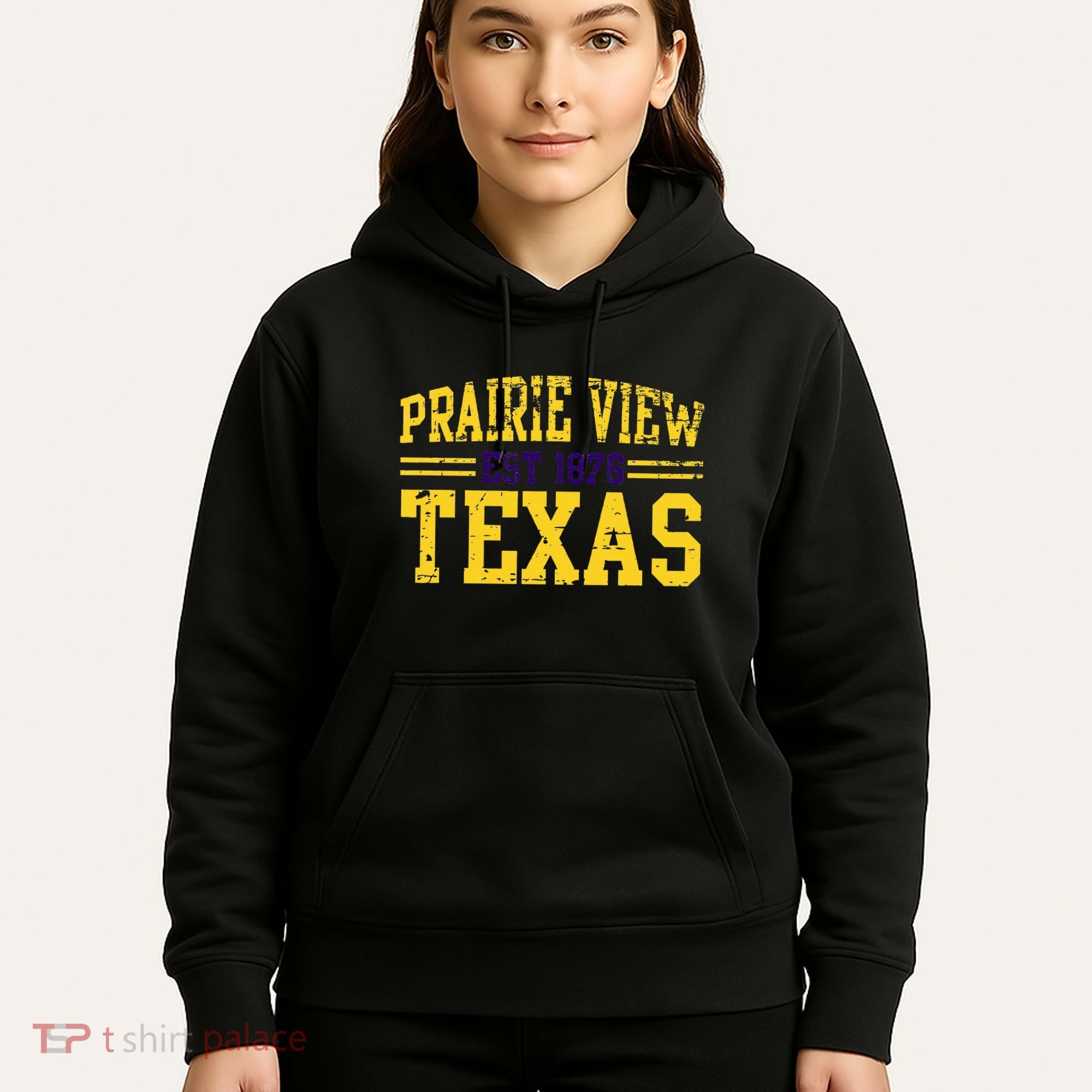 Prairie View Texas Prairie Gift Distressed Hoodie