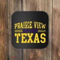 Prairie View Texas Prairie Gift Distressed Coaster thumb 0