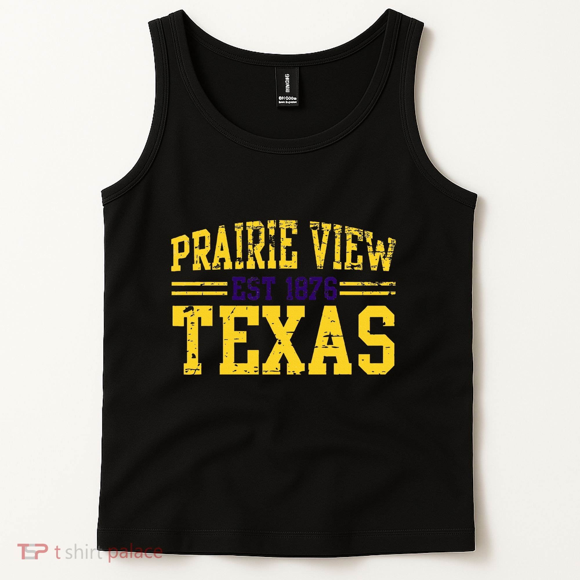 Prairie View Texas Prairie Gift Distressed Tank Top