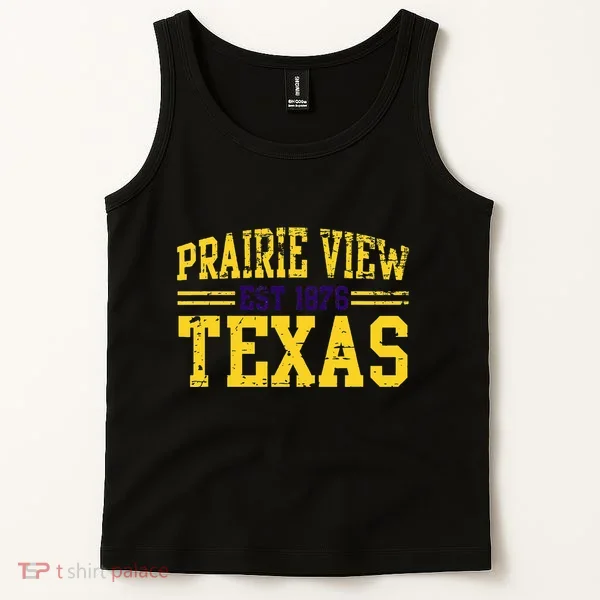 Prairie View Texas Prairie Gift Distressed Tank Top