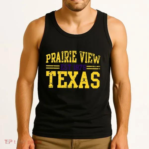 Prairie View Texas Prairie Gift Distressed Tank Top