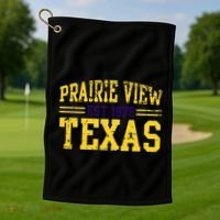 Prairie View Texas Prairie Gift Distressed Golf Towel thumb 1